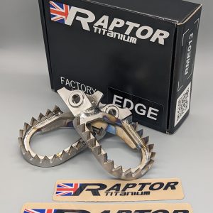 RME013 titanium footpegs box and stickers