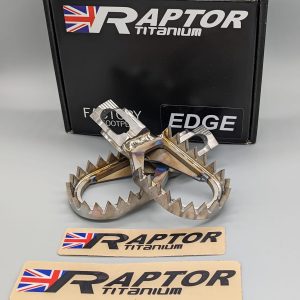 RME023ST short top titanium footpegs box and stickers