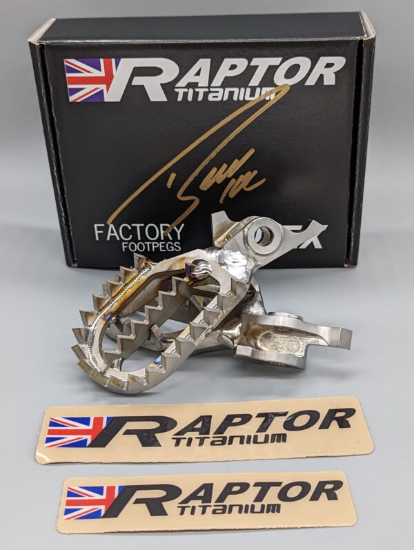 photo of tommy searle signed box and footpegs